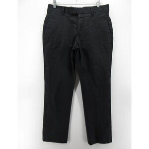 Ralph Lauren Label Pants 32X32 Black Trousers Slacks Side Tabs *